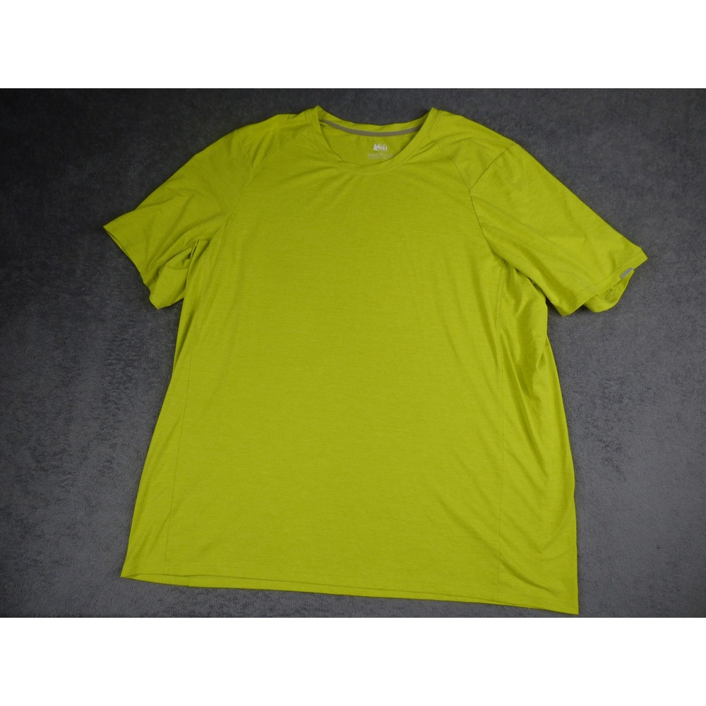 REI Co-op Mens XXLarge Tall Lime Green Performance Short Sleeve Active T-Shirt